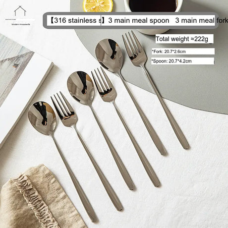 MH Aisling Premium Stainless Steel Chopstick & Fork Set for Home Use from MH
