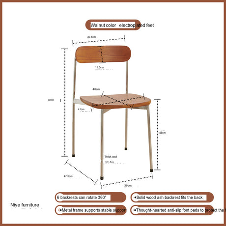 NIYE Santiago Minimalist Backrest Dining Chair from NIYE