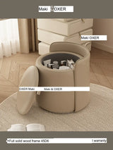 MOXER Lyleena Elegant Leather Dressing Chair from MOXER