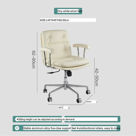 ABOUT WHITE Kaelson Ergonomic Creamy Office Chair from ABOUT WHITE