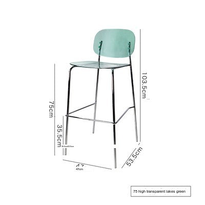 NIYE Alhambra Chic Transparent Bar Chair - Nordic Acrylic High Stool from NIYE