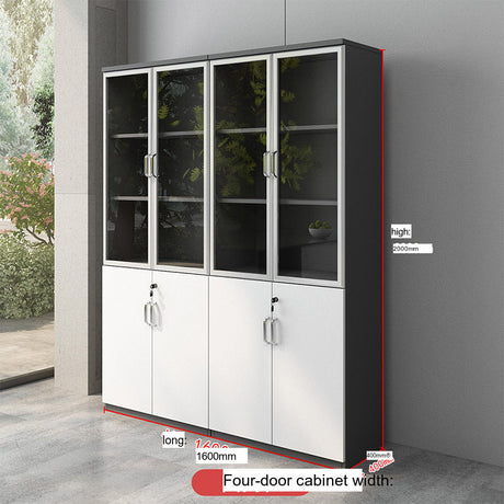 MUTINI Jasper Chic Glass-Front Locking Office Cabinet from MUTINI