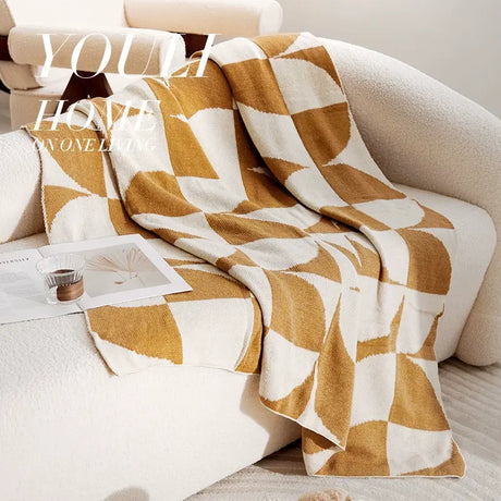 YOULI Genevieve Soft Cozy Knitted Blanket from YOULI