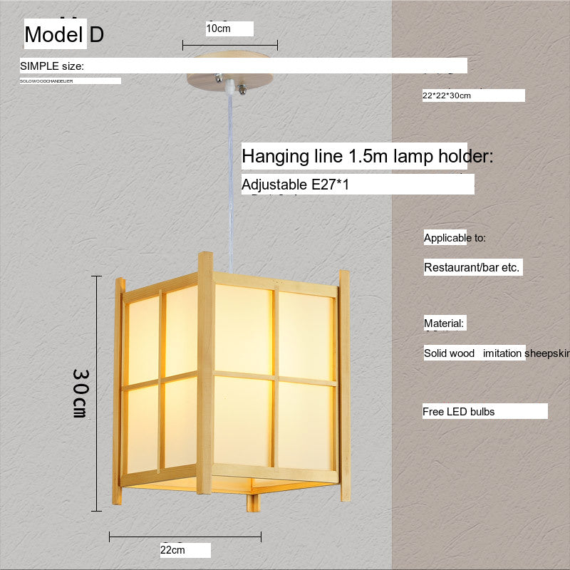 BOJI Kaori Elegant Wooden Japanese Ceiling Lamp - Outdoor Gazebo Light from BOJI