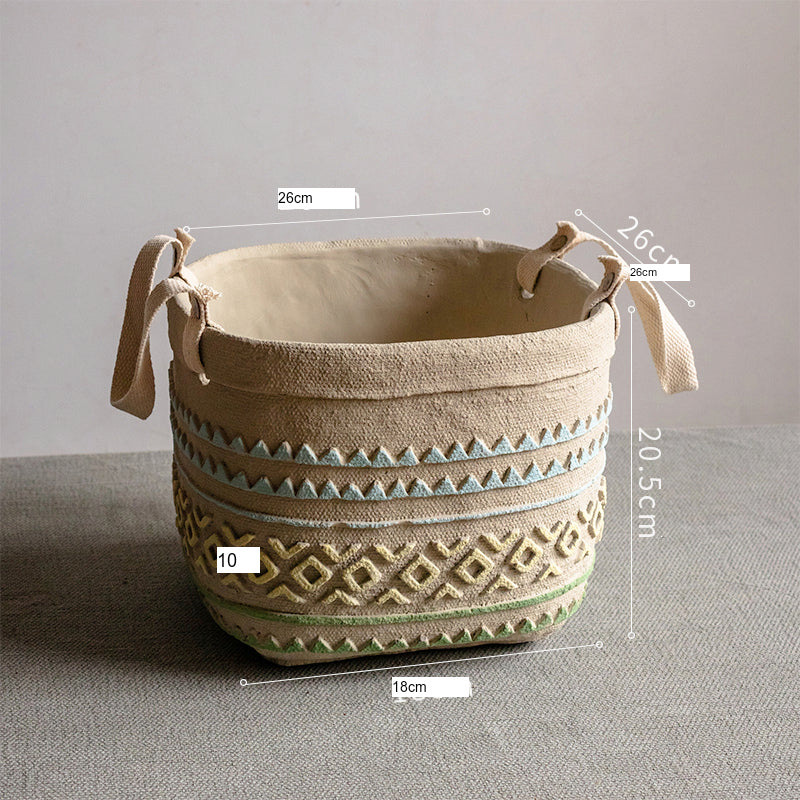 JUHAN Aisling Retro Geometric Pattern Flower Pot from JUHAN