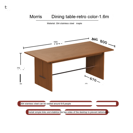 TELLS Santiago Rustic Black Walnut Dining Table from TELLS