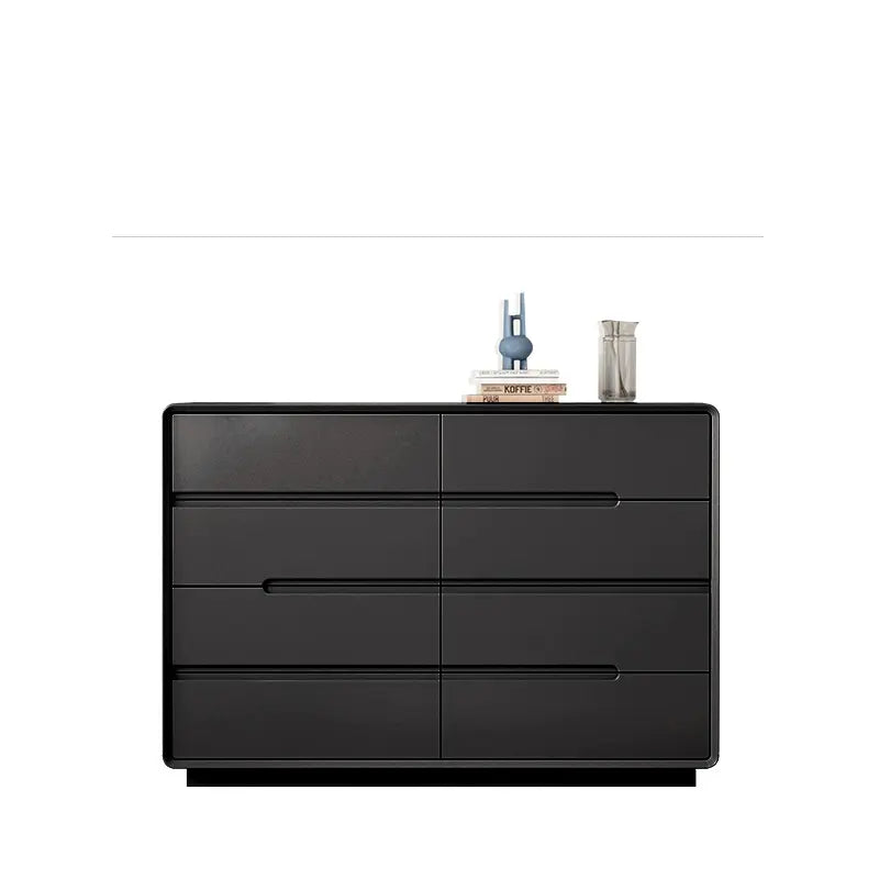 LINYUE Gideon Italian Black Minimalist Multi-Drawer Cabinet from LINYUE