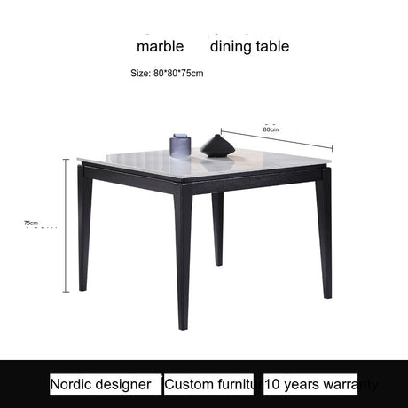 OROMA Isolde Elegant Square Marble Dining Table from OROMA