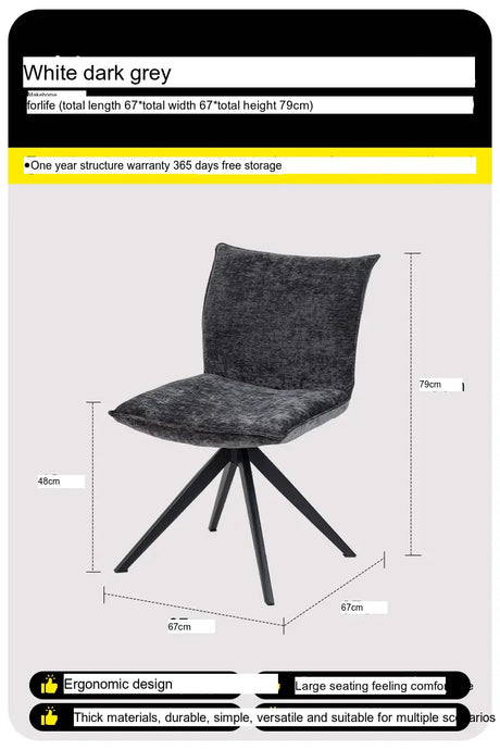 ABOUT WHITE Azura Modern Comfortable Nordic Dining Chair from ABOUT WHITE