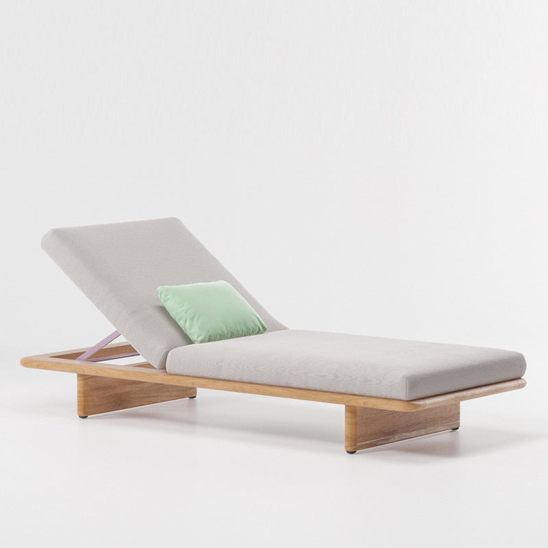 DIME GARDEN Elowen Anticorrosive Teak Outdoor Lounge Bed from DIME GARDEN