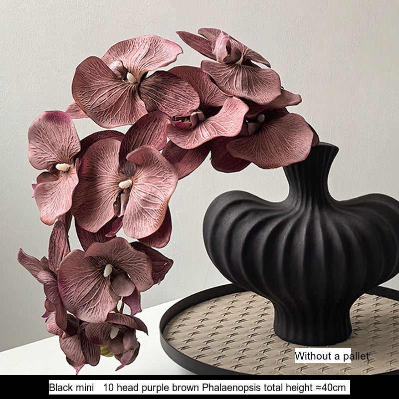 LIVETAI Isadora Elegant Black Ceramic Vase Decor from LIVETAI