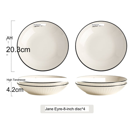 MOSE White Circle Dinner Plate Set from MOSE