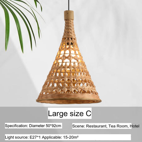 BOJI Harukaze Elegant Bamboo Pendant Light for Living Room from BOJI