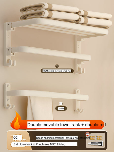 COMFBATH White Bath Towel with Storage System from COMFBATH