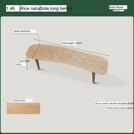 GENJI Akira Rustic Solid Wood Leisure Bench from GENJI