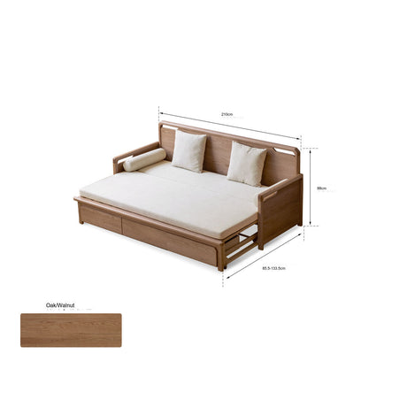 GENJI Akiko Versatile Natural Wood Foldable Sofa from GENJI