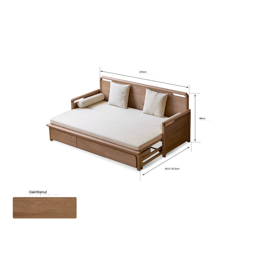 GENJI Akiko Versatile Natural Wood Foldable Sofa from GENJI