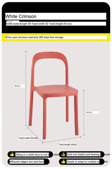 ABOUT WHITE Seville Minimalist Plastic Dining Chair from ABOUT WHITE