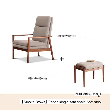 GENJI Hiroshi Sleek Solid Wood Lounge Chair from GENJI