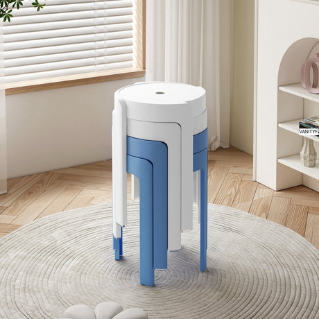 A&D Leonardo Stackable Thick Circular Modern Plastic Stool from A&D