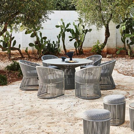 DIME GARDEN Santiago Elegant Rattan Chair Set Outdoor Table from DIME GARDEN