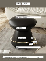 MOXER Elowen Premium Swivel Solid Wood Makeup Stool from MOXER