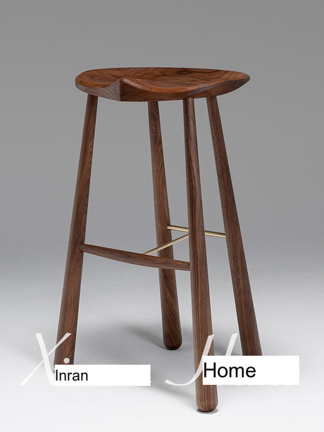 GENJI Amara Elegant Solid Wood Bar Stool from GENJI