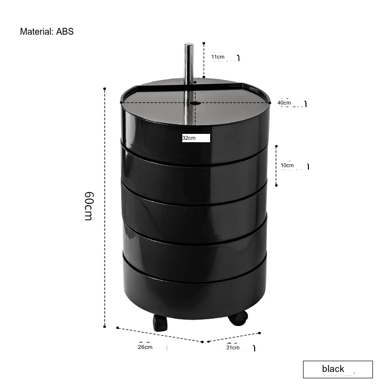 NIYE Santiago Elegant Space-Saving Rotating Storage Cabinet from NIYE