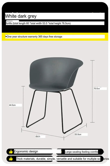ABOUT WHITE Lysander Minimalist Scandinavian Dining Chair from ABOUT WHITE
