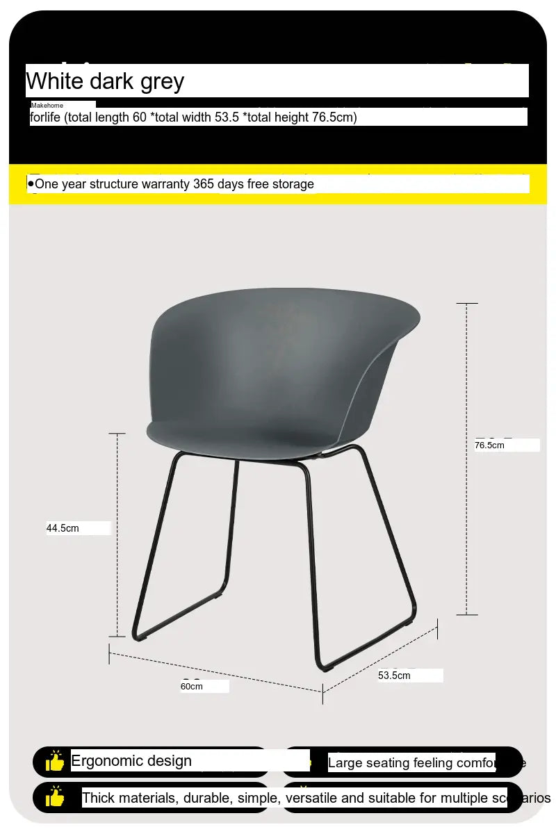 ABOUT WHITE Lysander Minimalist Scandinavian Dining Chair from ABOUT WHITE