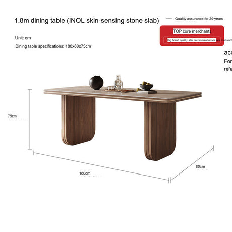 QUANMU Javier Elegant Walnut Veneer Dining Table from QUANMU