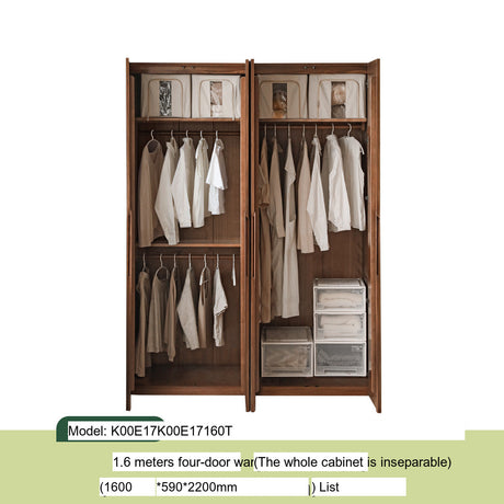 GENJI Mariposa Elegant Black Walnut Wardrobe from GENJI
