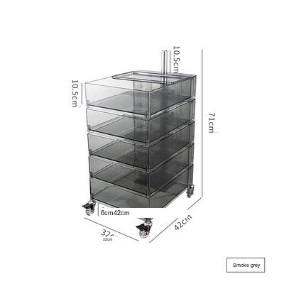 NIYE Isolde Sleek Acrylic Rotating Nightstand from NIYE
