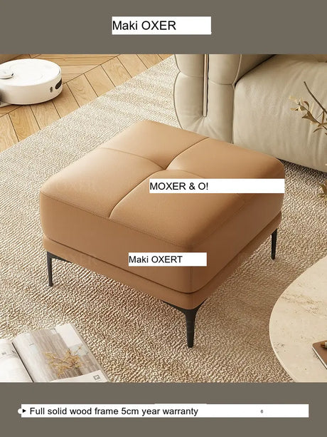 MOXER Juniper Solid Wood Footrest Compact Living Room Stool from MOXER