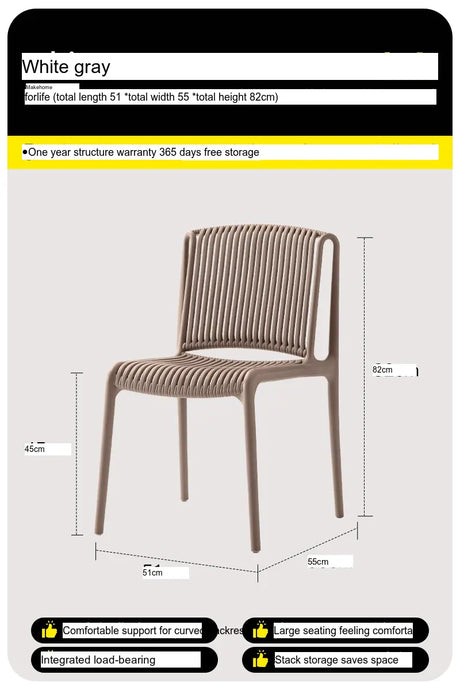 ABOUT WHITE Marisol Sleek Ergonomic Dining Chair from ABOUT WHITE