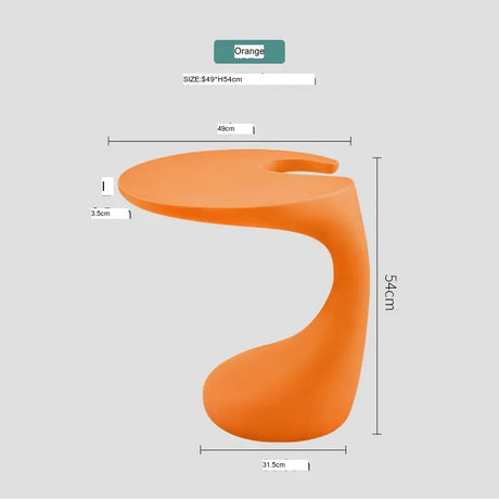 ABOUT WHITE Helene Minimalist Scandinavian Plastic Bed Coffee Table from ABOUT WHITE