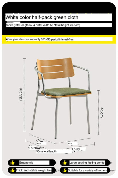 ABOUT WHITE Iskandar Elegant Light Luxury Dining Chair from ABOUT WHITE