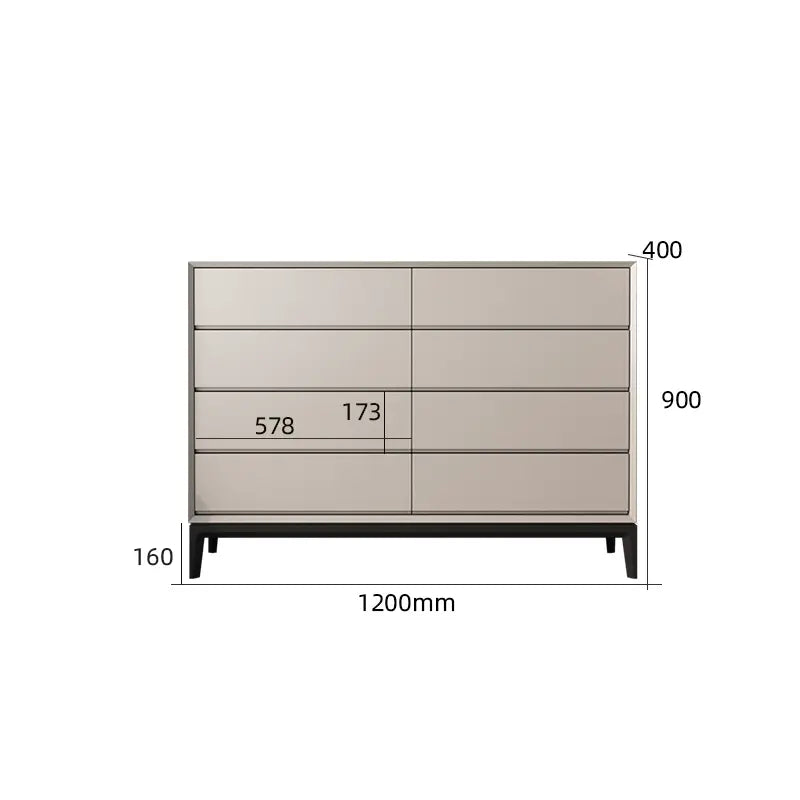 LINYUE Silas Italian Minimalist Eight-Drawer Storage Unit from LINYUE