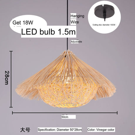 BOJI Azura Elegant Woven Coffee Ceiling Lamp from BOJI
