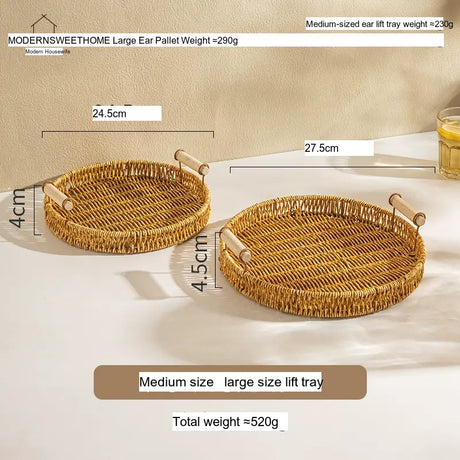 MH Zoriana Chic Imitation Rattan Fruit Plate Home Basket from MH