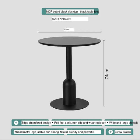 ABOUT WHITE Orenji Elegant Solid Wood Round Dining Table from ABOUT WHITE