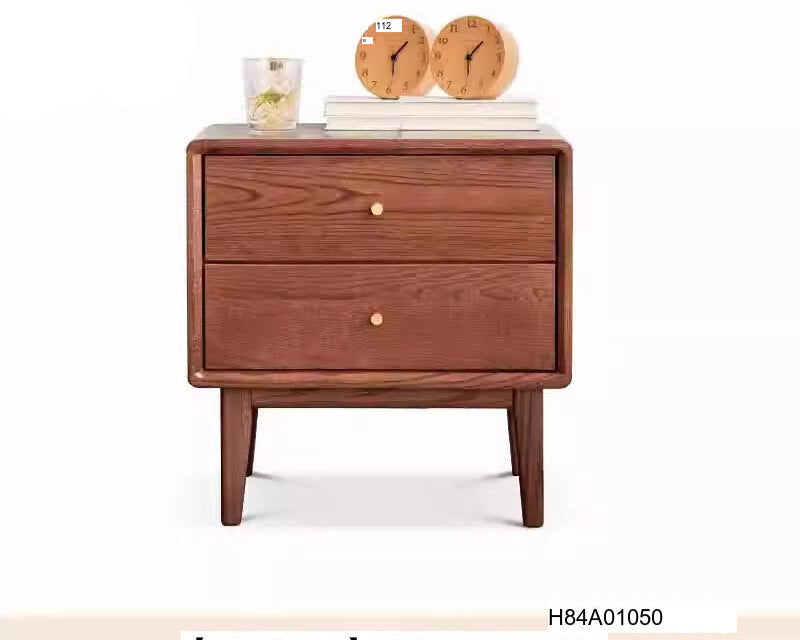 GENJI Santiago Rustic Oak Simple Bedside Table from GENJI