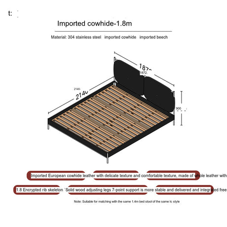 TELLS Amara Luxurious Modern Leather Bed from TELLS
