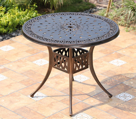 MOJIA Osiris Wrought Iron Outdoor Coffee Table for Timeless Charm from MOJIA