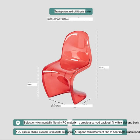 ABOUT WHITE Jintae Minimalist Transparent Dining Chair from ABOUT WHITE