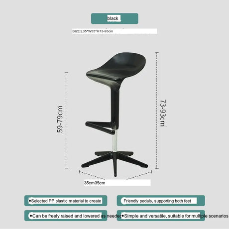 ABOUT WHITE Isolde Minimalist Sleek Bar Chair from ABOUT WHITE