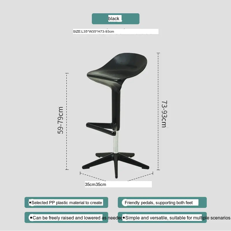 ABOUT WHITE Isolde Minimalist Sleek Bar Chair from ABOUT WHITE