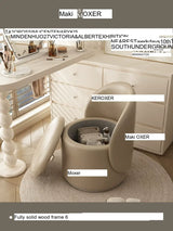 MOXER Elowen Elegant Genuine Leather Rotating Makeup Stool from MOXER