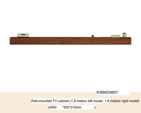 GENJI Callan Sleek Solid Wood Wall-Mounted TV Cabinet from GENJI