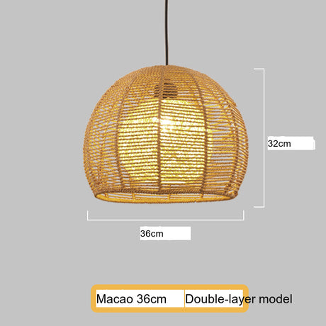 BOJI Kintaro Artistic Woven Lampshade Ceiling Lamp from BOJI